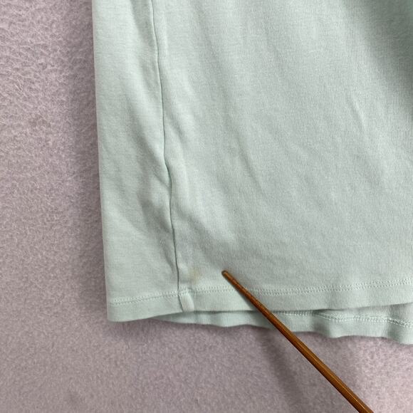 EILEEN FISHER Tank Top S Organic Cotton Ribbed Jersey Cami Scoop Neck Green - Picture 11 of 13